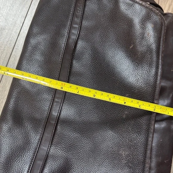 Coach Dark Brown Leather Messenger Bag - Picture 13 of 13